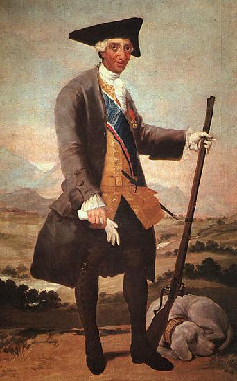 Francisco de Goya King Charles III as a hunter Sweden oil painting art